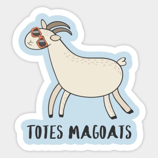 Totes Magoats - Funny Goat in Sunglasses Gift Sticker